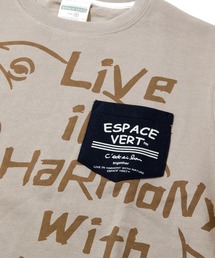 「go slow caravan」 「espace vert」スウェットカットソー LARGE ベージュ メンズの画像5