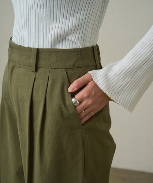 「LOUNGEDRESS」 チノパンツ MEDIUM カーキ レディースの画像7
