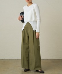 「LOUNGEDRESS」 チノパンツ MEDIUM カーキ レディースの画像9