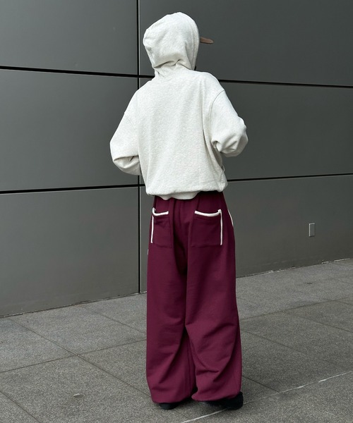 Perushu パーカー Button Layered Double Zip Hoodie ／ボタン