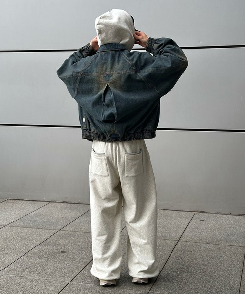 Perushu パーカー Button Layered Double Zip Hoodie ／ボタン