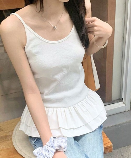 center i キャミソール シフォンペプラムキャミソール : ZOZOTOWN