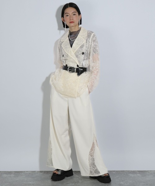 「HARE」 テーラードジャケット FREE ホワイト レディース_画像5