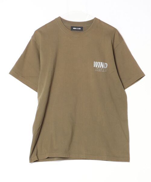 WIND AND SEA（ウィンダンシー） 刺繍半袖Tシャツ M グリーン メンズ