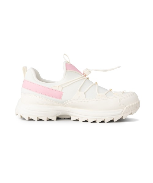 「FILA」 ローカットスニーカー 26.0cm ホワイト×ピンク レディース_画像2