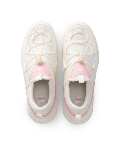 「FILA」 ローカットスニーカー 26.0cm ホワイト×ピンク レディース_画像5