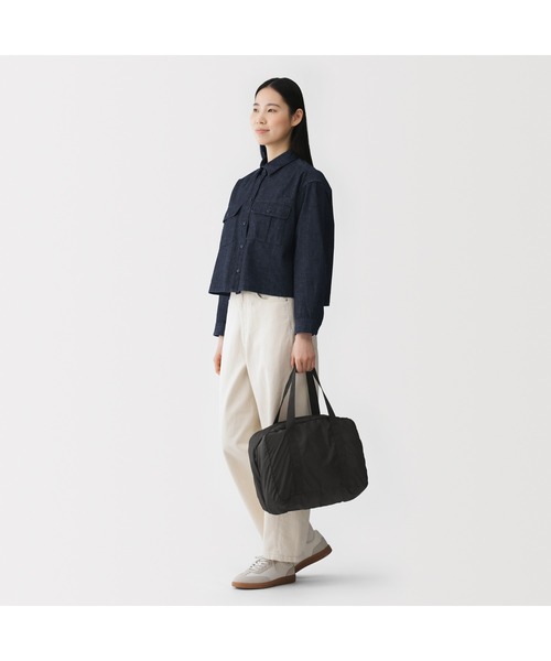 無印良品（MUJI） ボストンバッグ たためる 撥水 旅に便利な ボストン