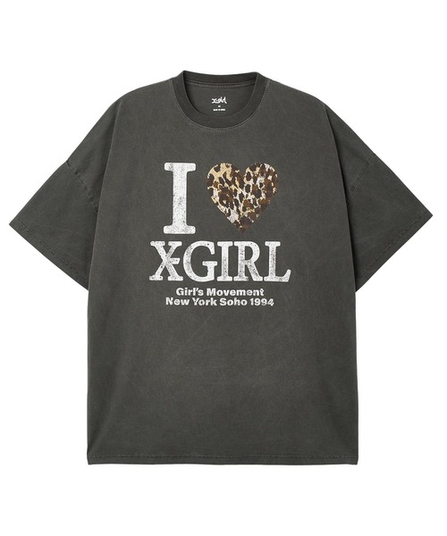 ワンピース FADED I LOVE X-GIRL S/S BIG TEE DRESSの画像