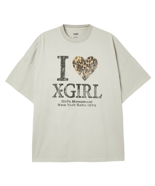 ワンピース FADED I LOVE X-GIRL S/S BIG TEE DRESSの画像