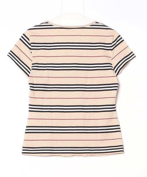 BURBERRY（バーバリー） ボーダー柄半袖Tシャツ 2 ベージュ レディース 