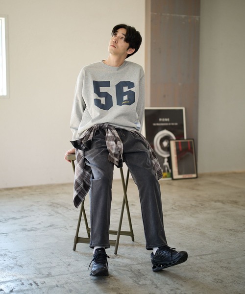 「JACKSON MATISSE」 スウェットカットソー MEDIUM チャコール メンズ_画像2