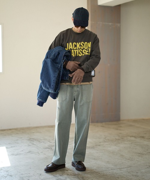 「JACKSON MATISSE」 スウェットカットソー MEDIUM チャコール メンズ_画像7