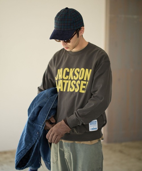 「JACKSON MATISSE」 スウェットカットソー MEDIUM チャコール メンズ_画像9