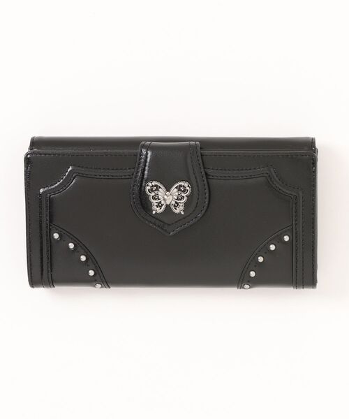 ⑤新品ANNA SUI アナスイ 長財布ブラック レディース黒 星スタッズ未使用 ANNA SUI - ⑤新品ANNA SUI アナスイ 長財布ブラック レディース黒 星