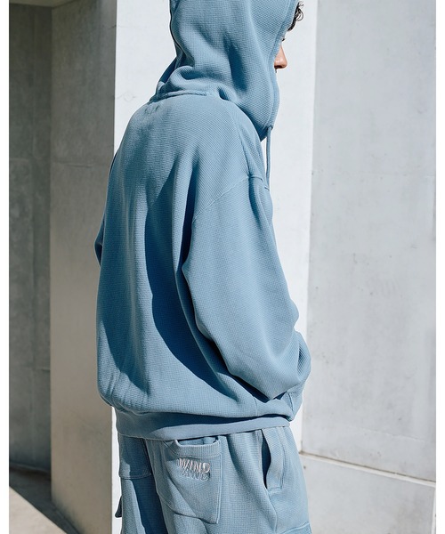 WIND AND SEA グレー パーカー Lサイズ WIND AND SEA（ウィンダンシー） パーカー HEAVY WAFFLE ZIP