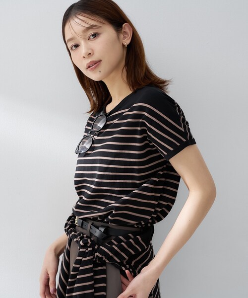 ニット セーター 「9色展開/アンサンブル可/洗える」コットンベーシックニット レディースの画像