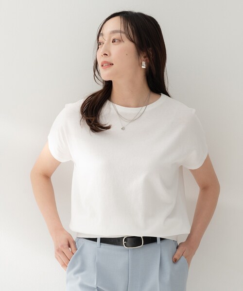 ニット セーター 「9色展開/アンサンブル可/洗える」コットンベーシックニット レディースの画像
