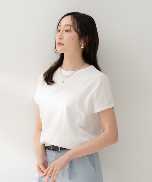 ニット セーター 「9色展開/アンサンブル可/洗える」コットンベーシックニット レディースの画像