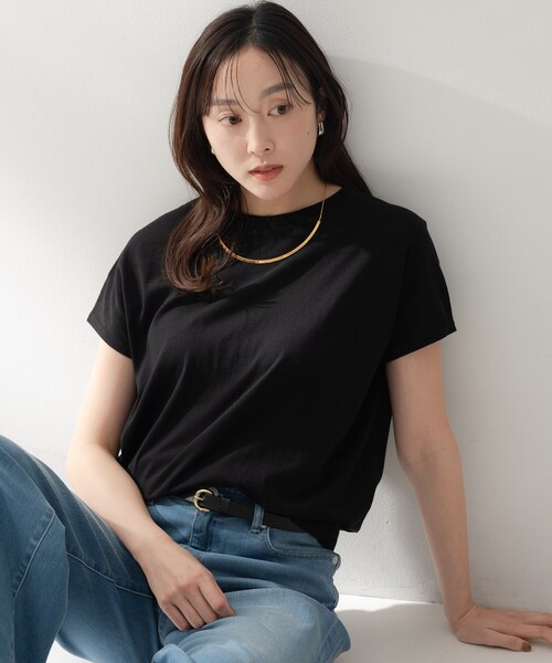 ニット セーター 「9色展開/アンサンブル可/洗える」コットンベーシックニット レディースの画像