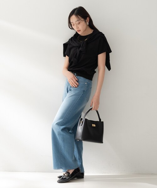ニット セーター 「9色展開/アンサンブル可/洗える」コットンベーシックニット レディースの画像