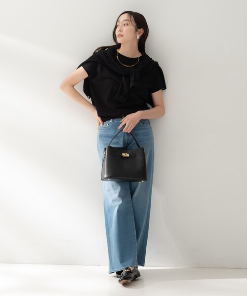 ニット セーター 「9色展開/アンサンブル可/洗える」コットンベーシックニット レディースの画像