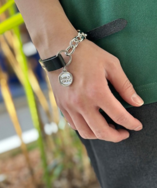 ミルクボーイ  ブレス　首輪 MILKBOY（ミルクボーイ） ブレスレット LEATHER ＆ CHAIN ブレスレット