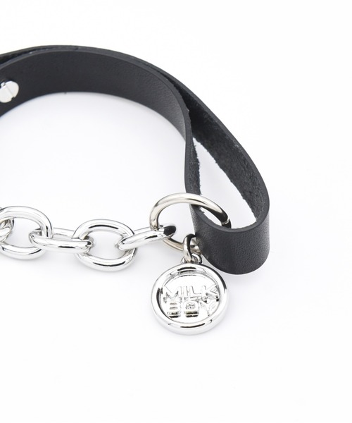 ミルクボーイ  ブレス　首輪 MILKBOY（ミルクボーイ） ブレスレット LEATHER ＆ CHAIN ブレスレット