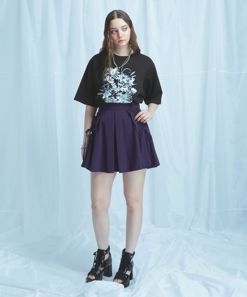 tシャツ アートフラワーシシュウTシャツ(HARE) レディースの画像