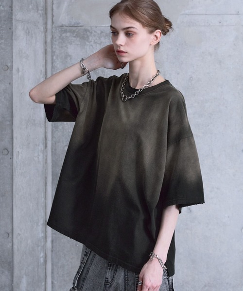 「SERACE」 半袖Tシャツ M ブラウン メンズ_画像7