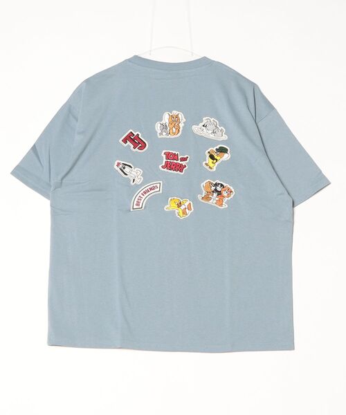 tシャツ 「TOM ＆ JERRY/トムとジェリー」キャラクターPUアップリケ