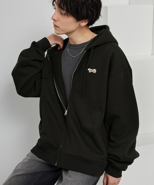 「MONO-MART」 「penney’s」ジップアップパーカー M ブラック レディース_画像4