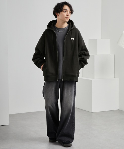 「MONO-MART」 「penney’s」ジップアップパーカー M ブラック レディース_画像8