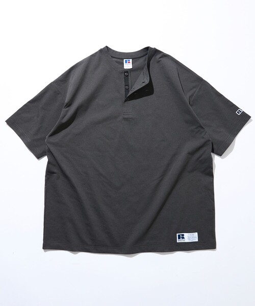 Russell Athletic（ラッセル アスレティック） ヘンリーネック tシャツ