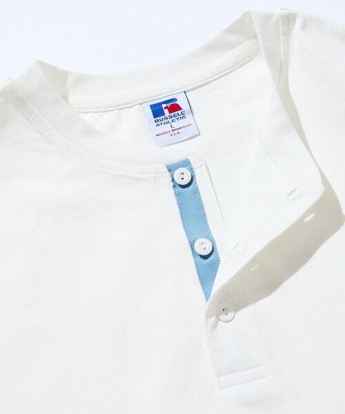 Russell Athletic（ラッセル アスレティック） ヘンリーネック tシャツ