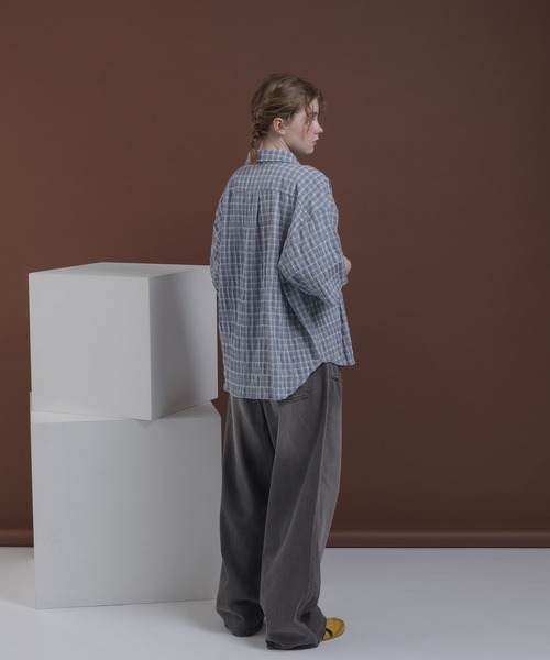 「MUHET」 デニムパンツ MEDIUM ライトインディゴブルー レディース_画像2