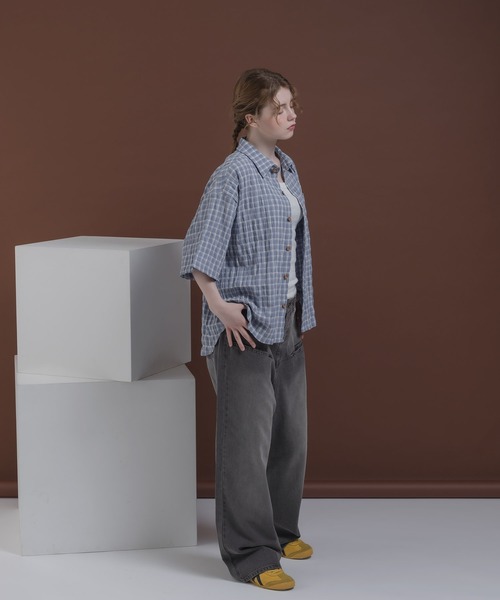 「MUHET」 デニムパンツ MEDIUM ライトインディゴブルー レディース_画像5