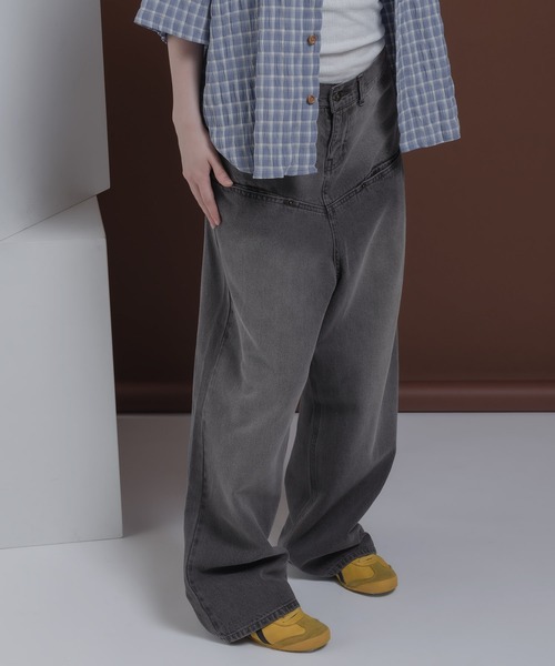 「MUHET」 デニムパンツ MEDIUM ライトインディゴブルー レディース_画像6