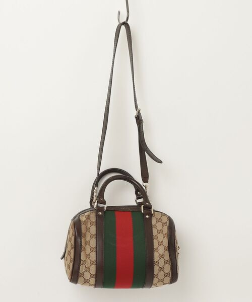 GUCCI（グッチ） GGキャンバス シェリーライン 2WAYバッグ - ベージュ