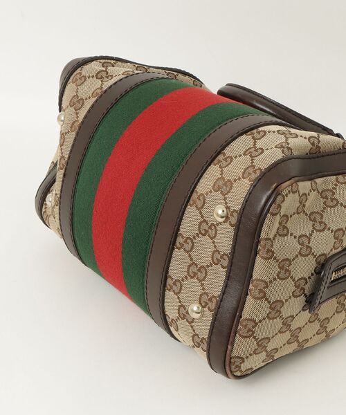 GUCCI　グッチ　GGキャンバス　ボストンバッグ　２way　シェリーライン GUCCI（グッチ） GGキャンバス シェリーライン 2WAYバッグ - ベージュ