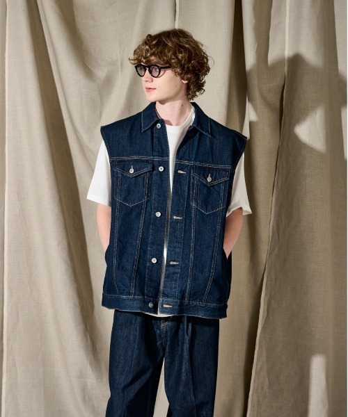 WETTEMPT ダークデニムセットアップ　新品 WETTEMPT デニムジャケット LARGE ブラック メンズ : ZOZOTOWN Yahoo