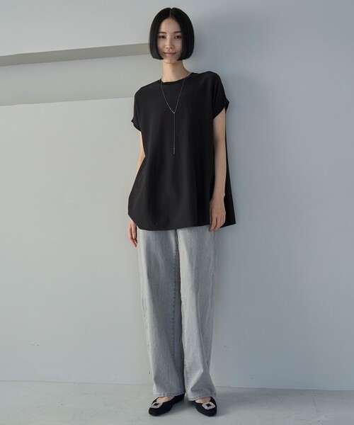 「UNFILO」 半袖ニット SMALL ベージュ レディース_画像3