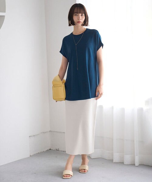 「UNFILO」 半袖ニット SMALL ベージュ レディース_画像9