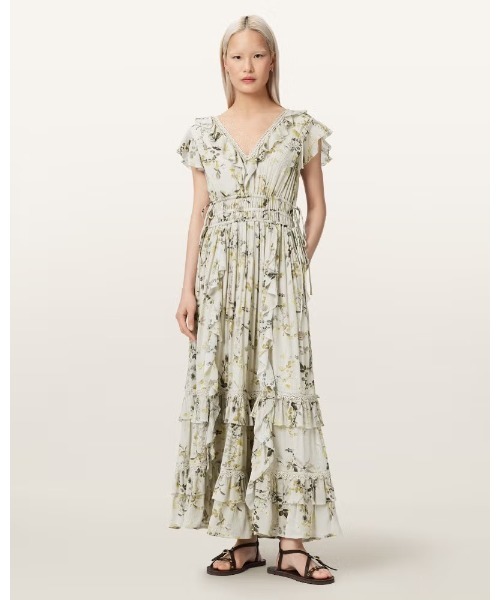 ワンピース CANTO FLORAL RUFFLED MAXI DRESS | CANTO フローラル フリル マキシ ドレス・ワンピースの画像