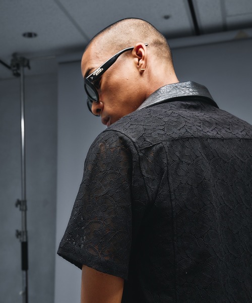 シャツ Combination Open colour Lace Shirts/コンビネーションオープンカラーレースシャツ メンズ | ANDER HUNK | 10