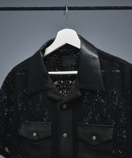 シャツ Combination Open colour Lace Shirts/コンビネーションオープンカラーレースシャツ メンズ | ANDER HUNK | 16