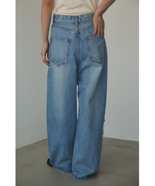 「BLACK BY MOUSSY」 デニムパンツ 25inch ライトブルー レディース_画像4
