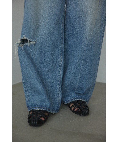 「BLACK BY MOUSSY」 デニムパンツ 25inch ライトブルー レディース_画像8