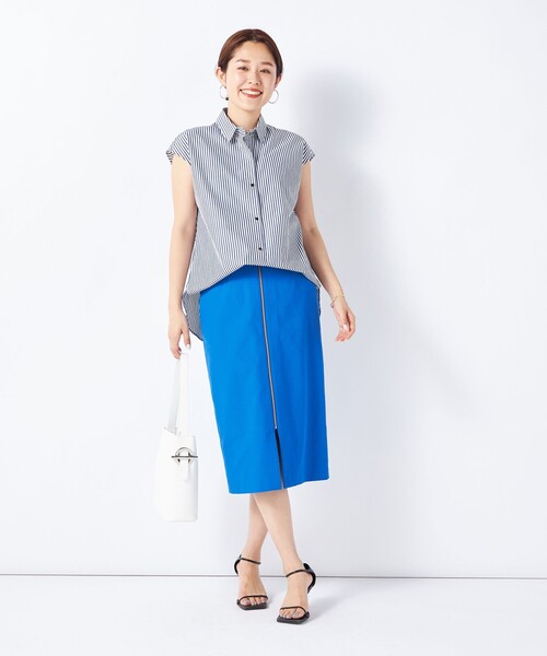 「NOLLEY'S Sophi」 半袖シャツ 36 ブラウン系その他3 レディース_画像2