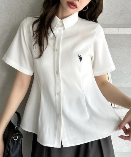 U.S. POLO ASSN.（ユーエスポロアッスン） 半袖シャツ FREE サックス