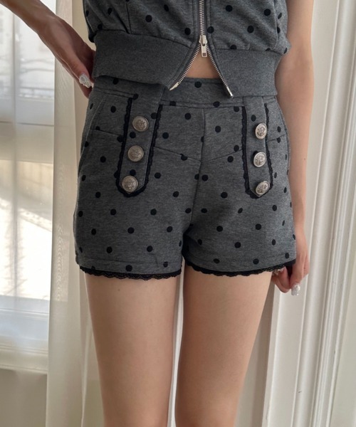 OLIVE des OLIVE ナポレオンスウェットブルゾン＋ショートパンツ